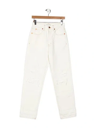Pre-owned Slvrlake High-rise Straight Leg Jeans In Neutral