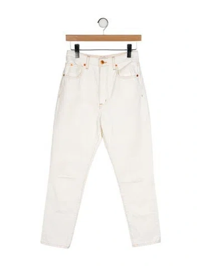 Pre-owned Slvrlake High-rise Straight Leg Jeans In Neutral