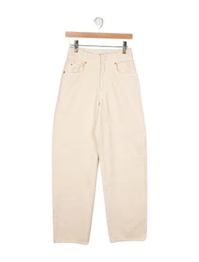 Pre-owned Slvrlake High-rise Straight Leg Jeans In Neutral