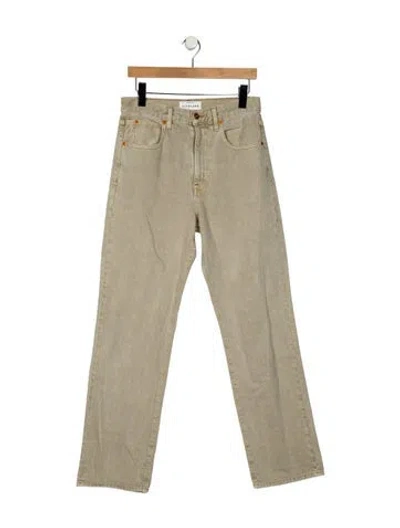 Pre-owned Slvrlake High-rise Straight Leg Jeans In Neutral