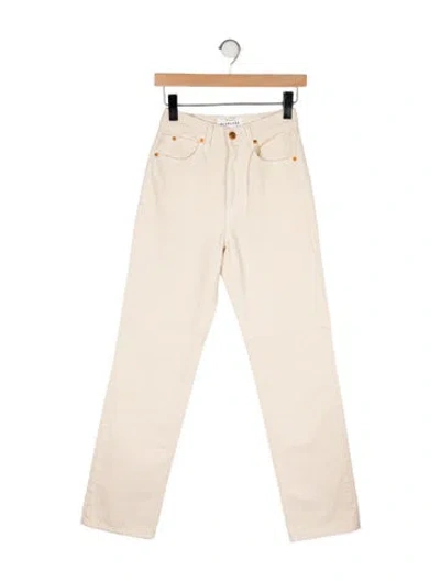 Pre-owned Slvrlake High-rise Straight Leg Jeans In Neutral