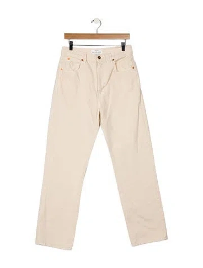 Pre-owned Slvrlake High-rise Straight Leg Jeans In Neutral