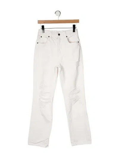 Pre-owned Slvrlake High-rise Straight Leg Jeans In Neutral