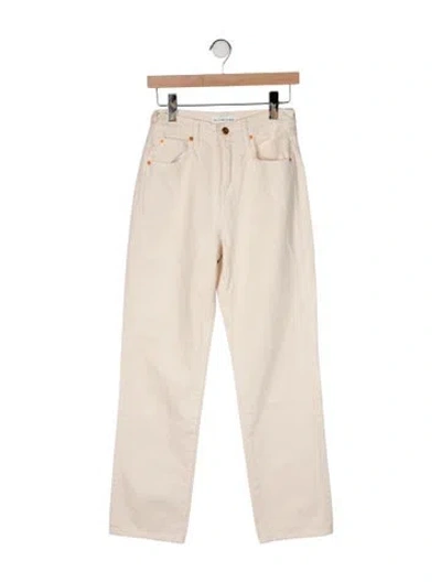 Pre-owned Slvrlake High-rise Straight Leg Jeans In Neutral