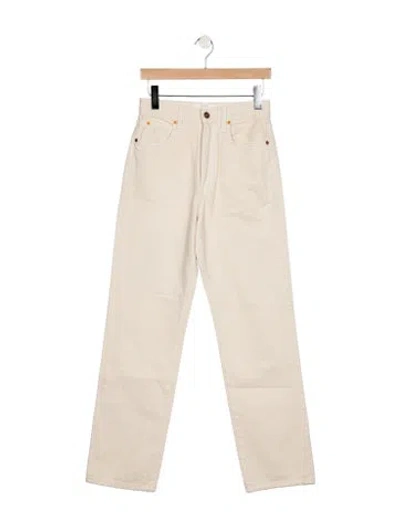 Pre-owned Slvrlake High-rise Straight Leg Jeans In Neutral