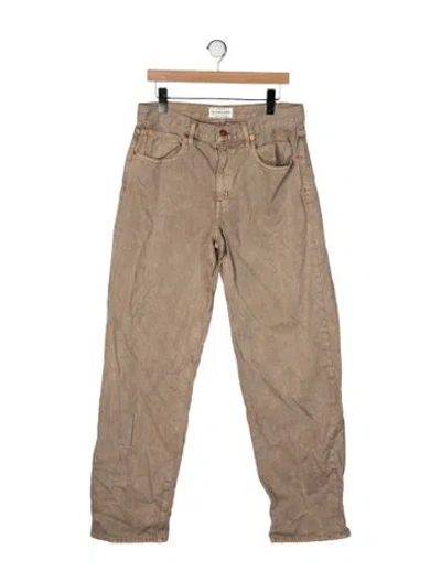 Pre-owned Slvrlake High-rise Straight Leg Jeans In Neutral