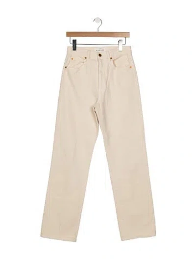 Pre-owned Slvrlake High-rise Straight Leg Jeans In Neutral