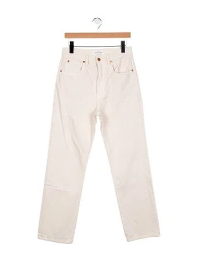 Pre-owned Slvrlake High-rise Straight Leg Jeans In Neutral