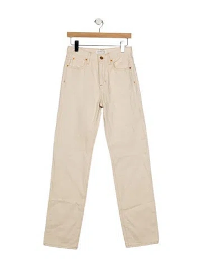 Pre-owned Slvrlake High-rise Straight Leg Jeans In Neutrals