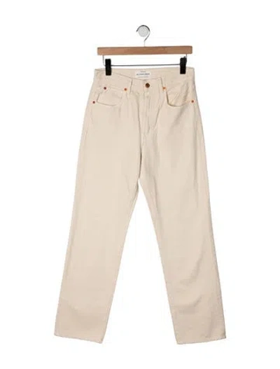 Pre-owned Slvrlake High-rise Straight Leg Jeans In Neutrals
