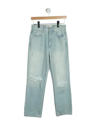 Pre-owned Slvrlake High-rise Straight Leg Jeans W/ Tags In Blue