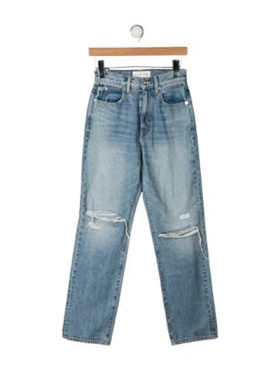 Pre-owned Slvrlake High-rise Straight Leg Jeans W/ Tags In Blue