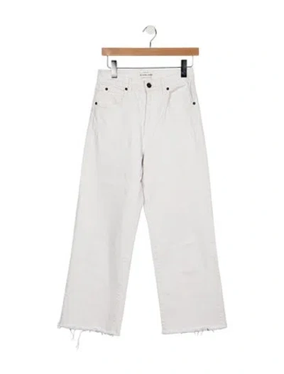 Pre-owned Slvrlake High-rise Straight Leg Jeans In White