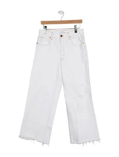 Pre-owned Slvrlake High-rise Straight Leg Jeans In White