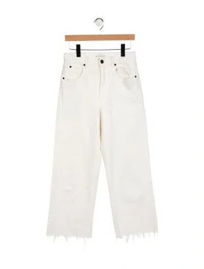 Pre-owned Slvrlake High-rise Straight Leg Jeans In White