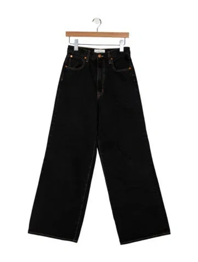 Pre-owned Slvrlake High-rise Wide Leg Jeans In Black