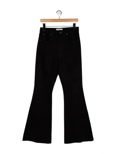 Pre-owned Slvrlake High-rise Wide Leg Jeans In Black