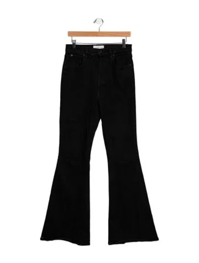 Pre-owned Slvrlake High-rise Wide Leg Jeans In Black