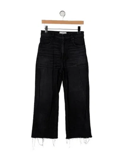 Pre-owned Slvrlake High-rise Wide Leg Jeans In Black
