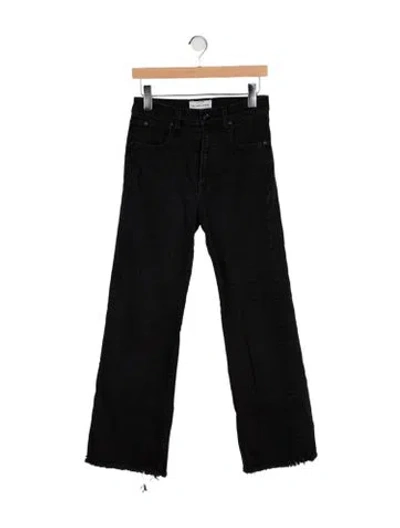 Pre-owned Slvrlake High-rise Wide Leg Jeans In Black