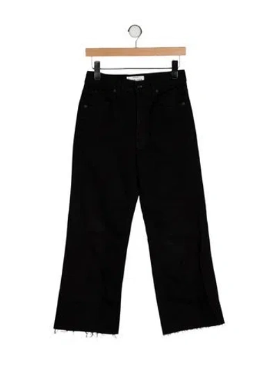 Pre-owned Slvrlake High-rise Wide Leg Jeans In Black