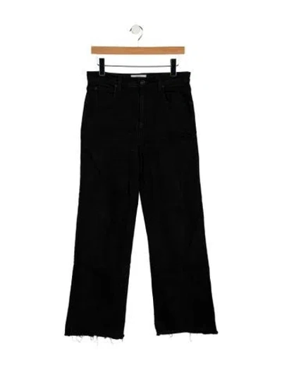 Pre-owned Slvrlake High-rise Wide Leg Jeans In Black