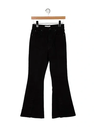 Pre-owned Slvrlake High-rise Wide Leg Jeans In Black