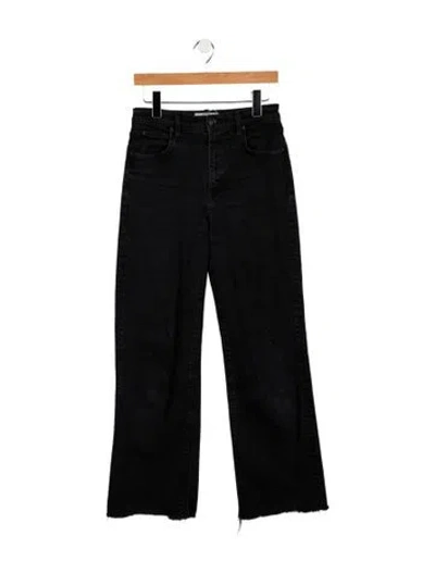 Pre-owned Slvrlake High-rise Wide Leg Jeans In Black