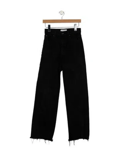 Pre-owned Slvrlake High-rise Wide Leg Jeans In Black