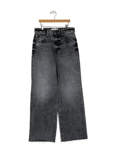 Pre-owned Slvrlake High-rise Wide Leg Jeans In Black