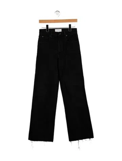 Pre-owned Slvrlake High-rise Wide Leg Jeans In Black