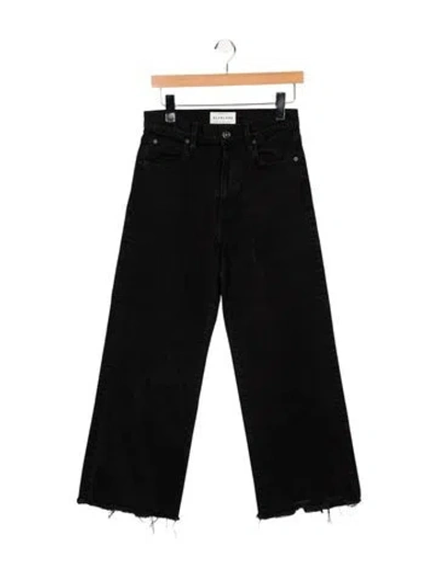 Pre-owned Slvrlake High-rise Wide Leg Jeans In Black