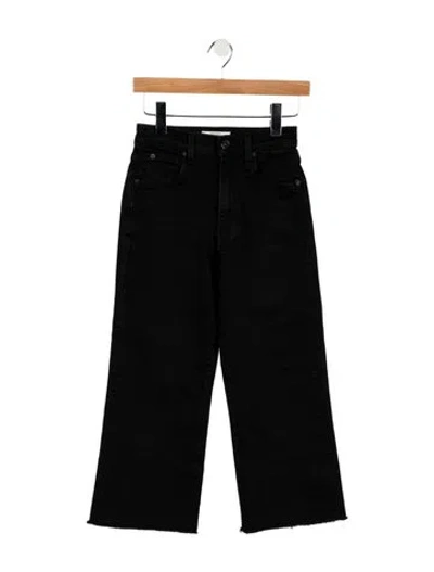 Pre-owned Slvrlake High-rise Wide Leg Jeans In Black