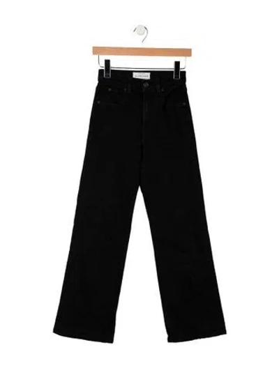Pre-owned Slvrlake High-rise Wide Leg Jeans In Black