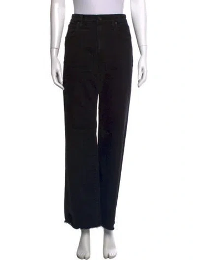 Pre-owned Slvrlake High-rise Wide Leg Jeans In Black