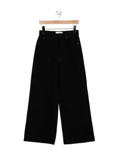 Pre-owned Slvrlake High-rise Wide Leg Jeans In Black