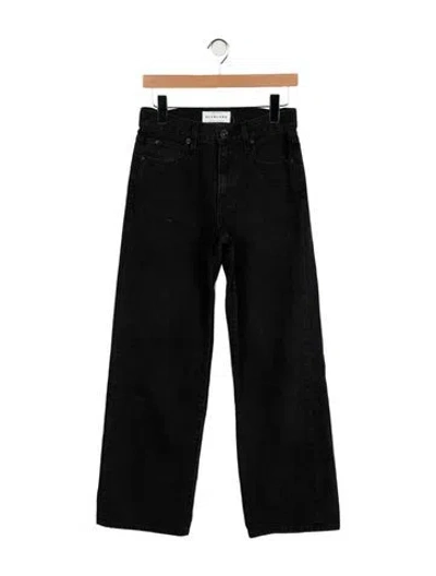 Pre-owned Slvrlake High-rise Wide Leg Jeans In Black