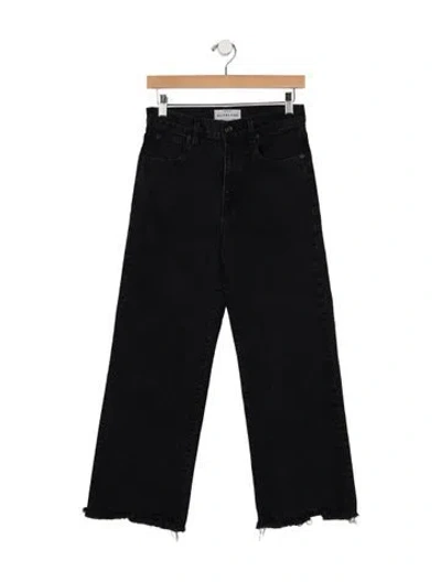 Pre-owned Slvrlake High-rise Wide Leg Jeans In Black