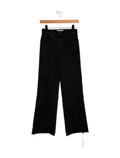Pre-owned Slvrlake High-rise Wide Leg Jeans In Black