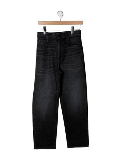 Pre-owned Slvrlake High-rise Wide Leg Jeans In Black