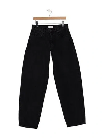 Pre-owned Slvrlake High-rise Wide Leg Jeans In Black