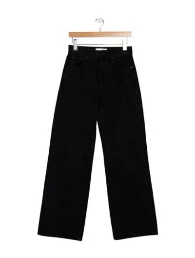 Pre-owned Slvrlake High-rise Wide Leg Jeans In Black