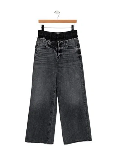 Pre-owned Slvrlake High-rise Wide Leg Jeans In Black/grey