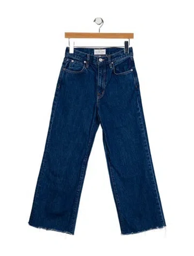 Pre-owned Slvrlake High-rise Wide Leg Jeans In Blue