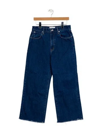 Pre-owned Slvrlake High-rise Wide Leg Jeans In Blue
