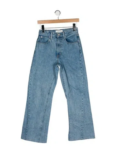 Pre-owned Slvrlake High-rise Wide Leg Jeans In Blue