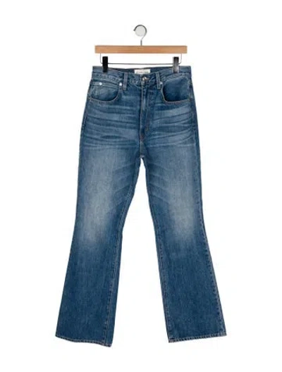 Pre-owned Slvrlake High-rise Wide Leg Jeans In Blue