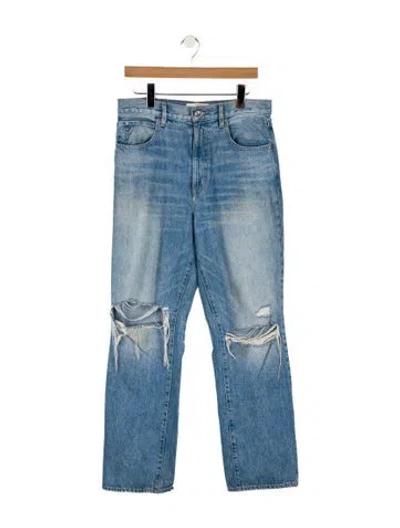Pre-owned Slvrlake High-rise Wide Leg Jeans In Blue