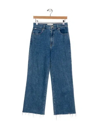 Pre-owned Slvrlake High-rise Wide Leg Jeans In Blue