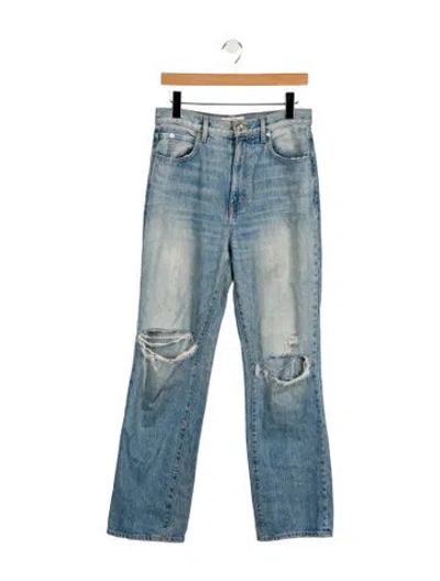 Pre-owned Slvrlake High-rise Wide Leg Jeans In Blue